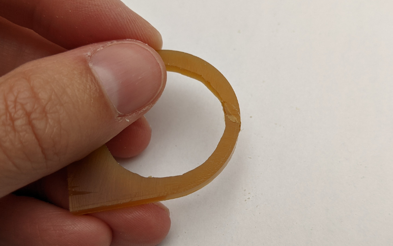 Gold wax ring with the blobs filed back 