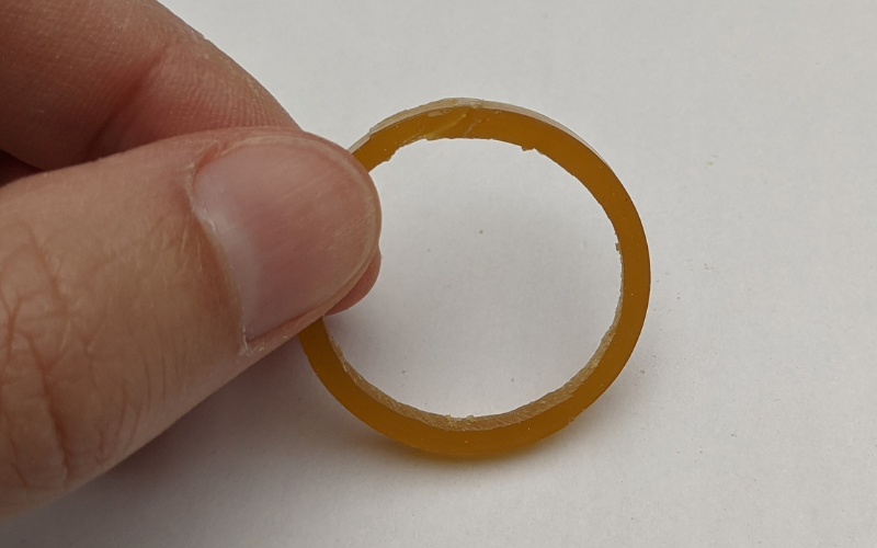 Gold wax ring with the blobs filed back 