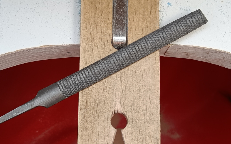 wax file on a bench peg